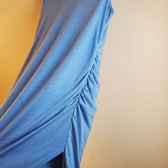 Maternity blue sleeveless dress - Picture 2 of 6